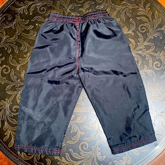 Black Camo Swishy Pants with White Lining Size 24 Months - Picture 3 of 8
